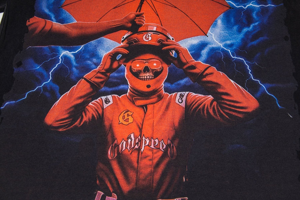Godspeed Baseball Umbrella Graphic T-Shirt ¡ª detail