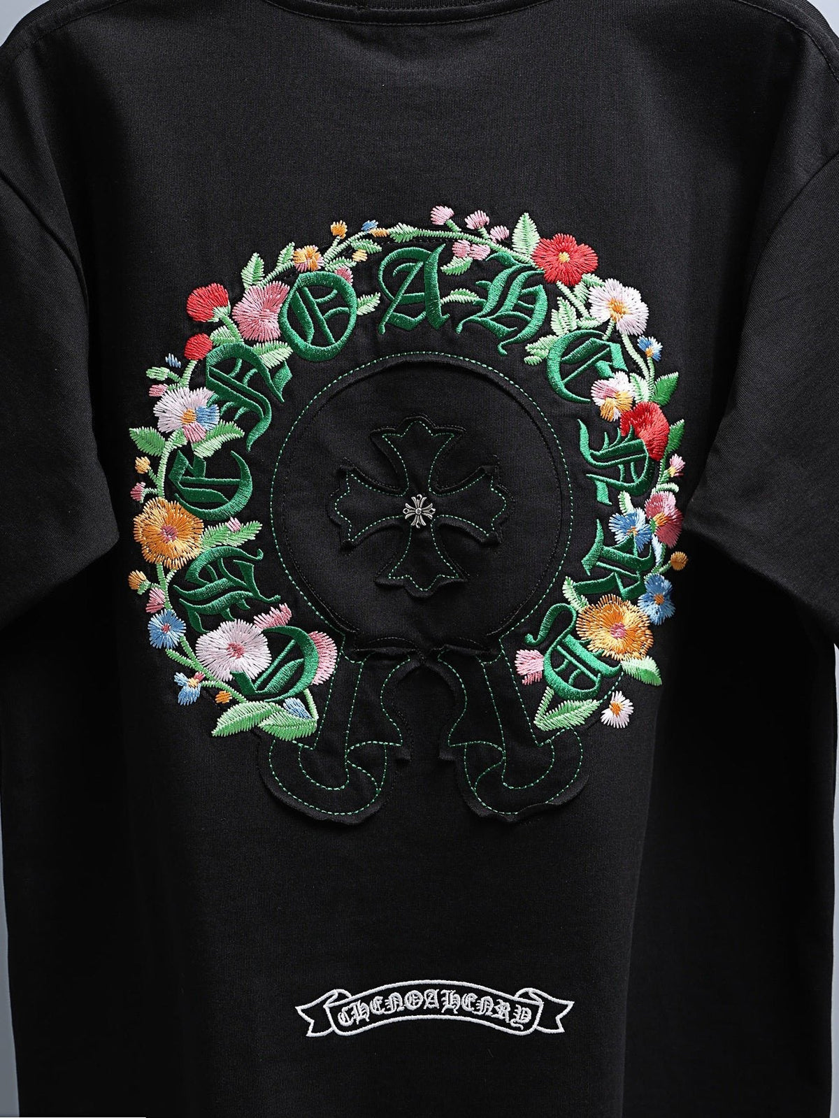 Chrome Hearts Floral Horseshoe Cross Graphic T-Shirt ¡ª detail