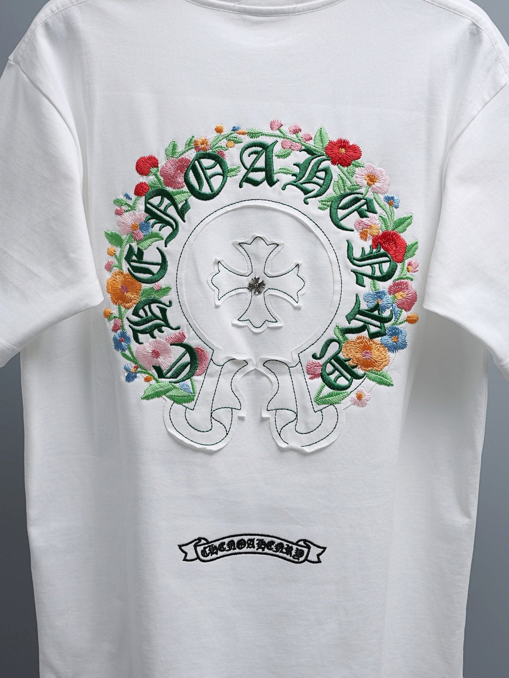 Chrome Hearts Floral Horseshoe Cross Graphic T-Shirt ¡ª detail