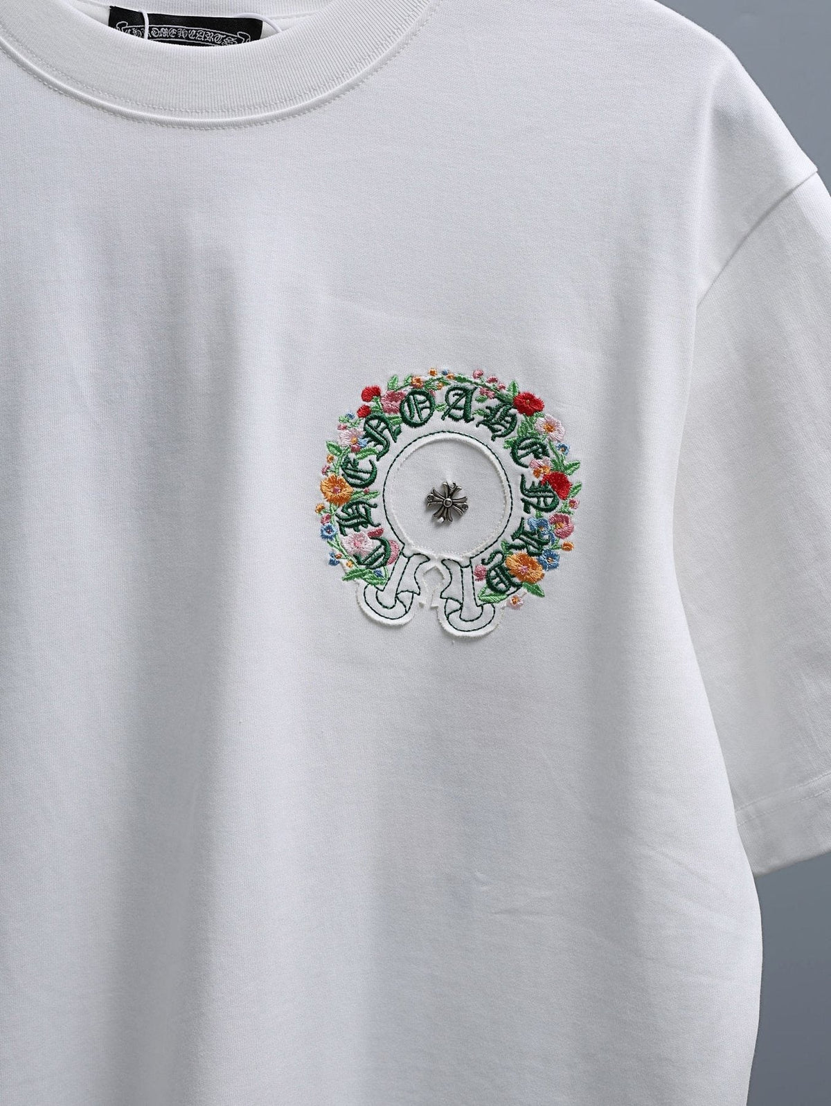 Chrome Hearts Floral Horseshoe Cross Graphic T-Shirt ¡ª detail