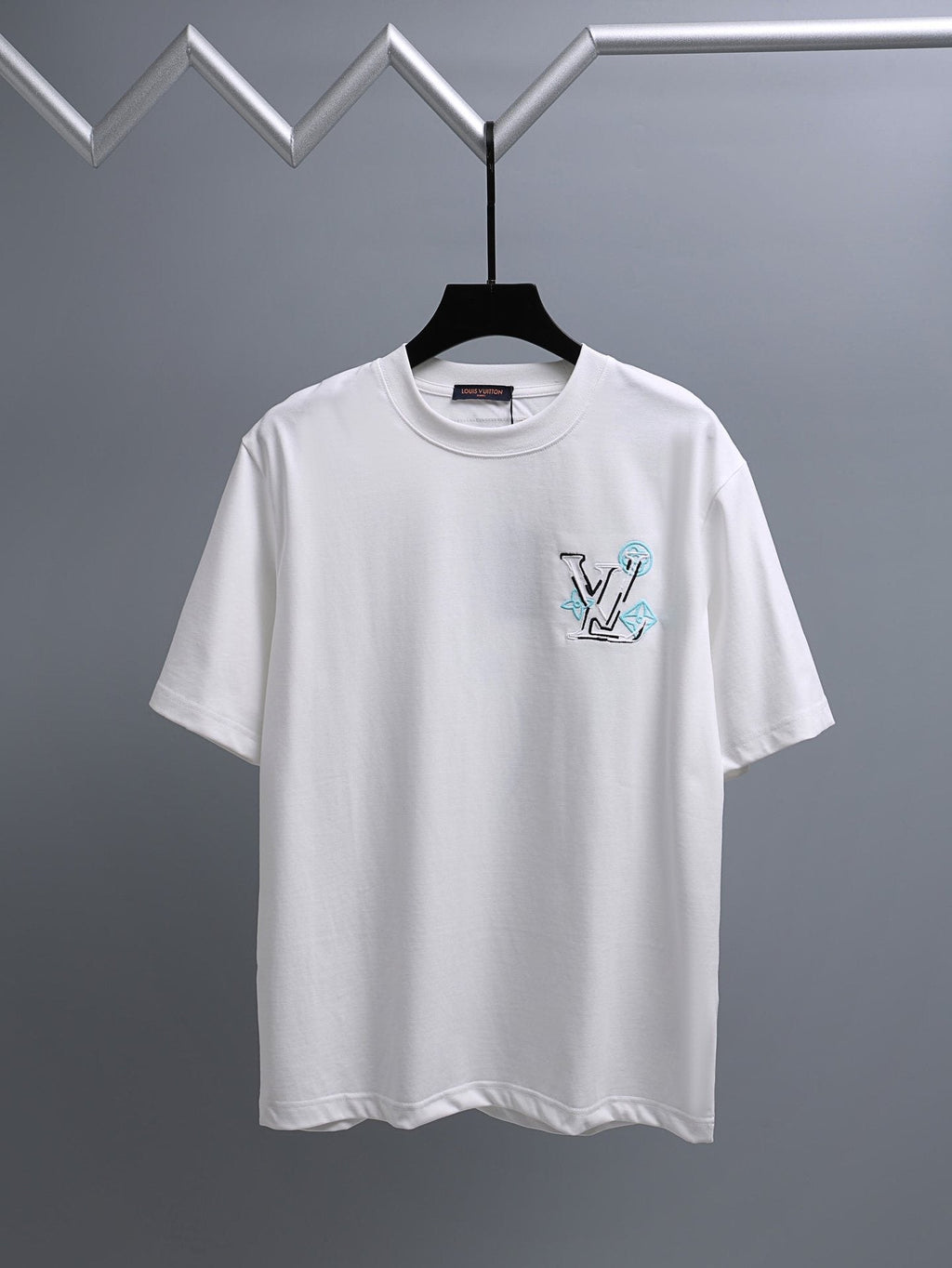 Louis Vuitton*LV White Embroidered Graphic T-Shirt ¡ª hero