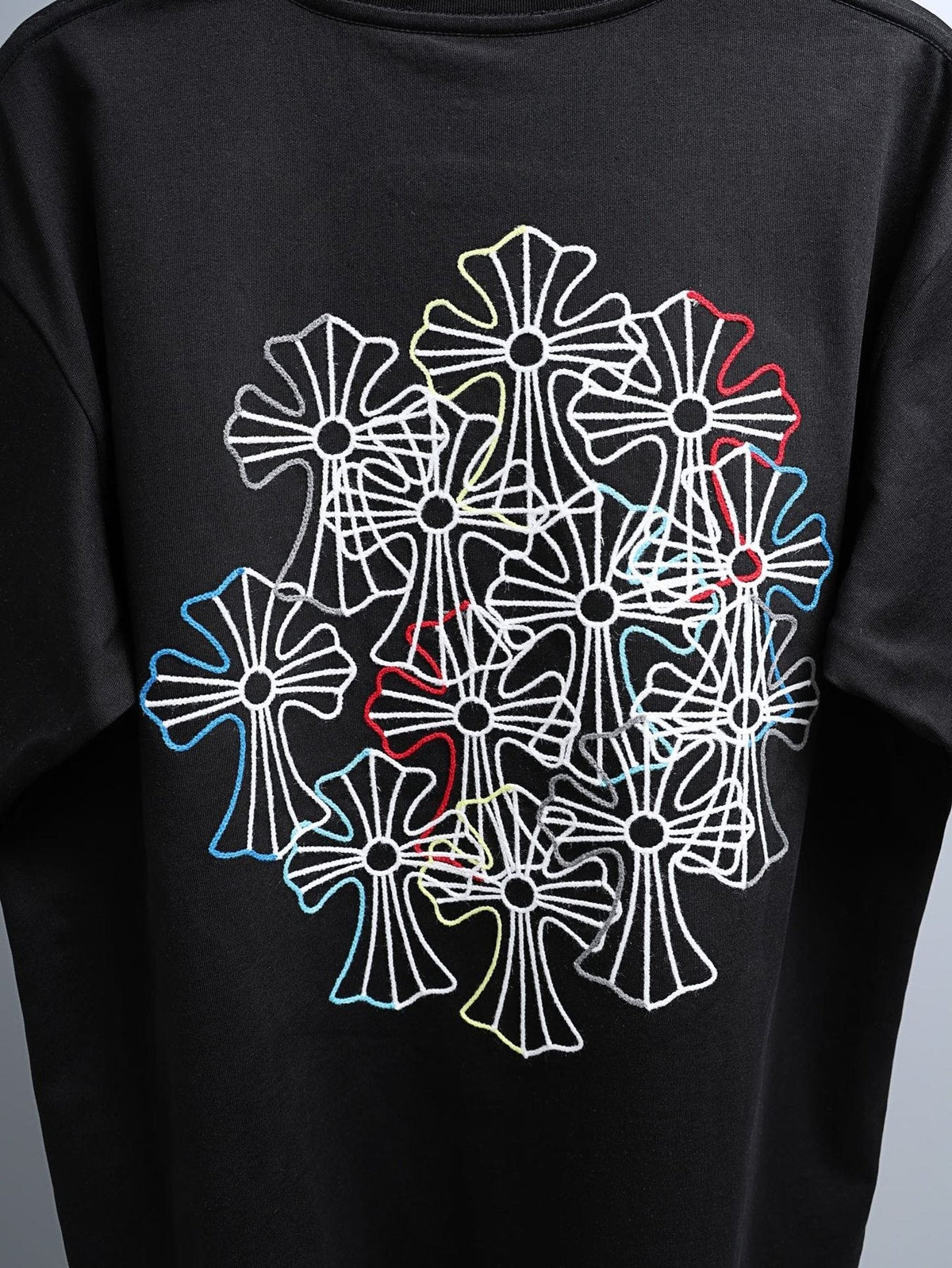Chrome Hearts Floral Cross Short-Sleeve T-Shirt ¡ª detail