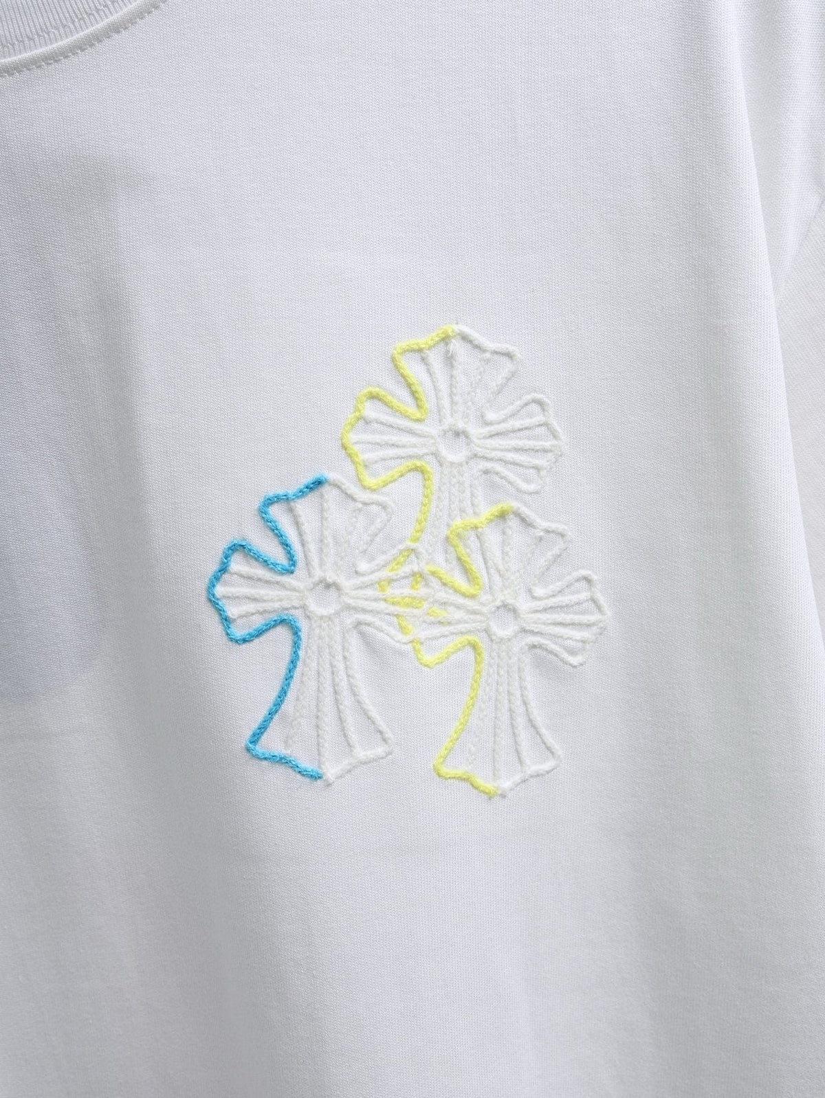 Chrome Hearts Floral Cross Embroidered T-Shirt ¡ª detail