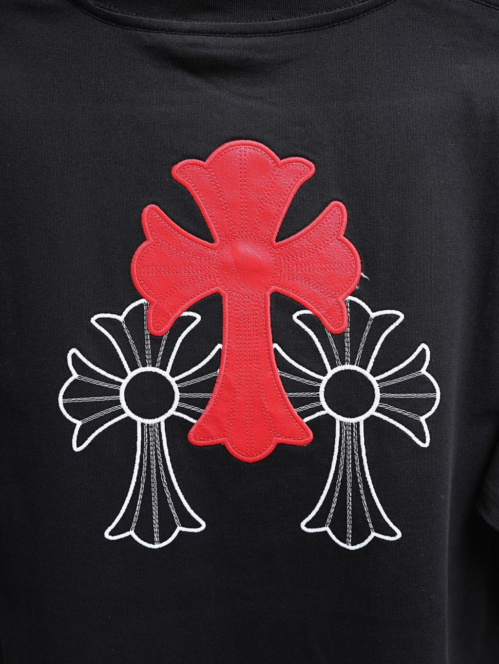 Chrome Hearts Black Cross Graphic Short-Sleeve T-Shirt ¡ª detail