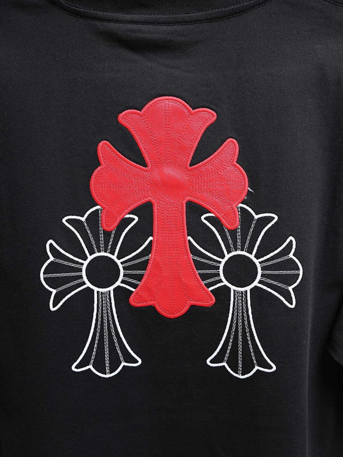 Chrome Hearts Black Cross Graphic Short-Sleeve T-Shirt ¡ª detail