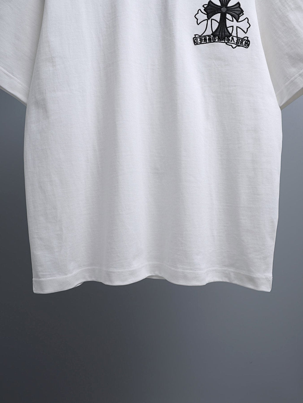 Chrome Hearts Cross & Floral Embroidered T-Shirt ¡ª detail