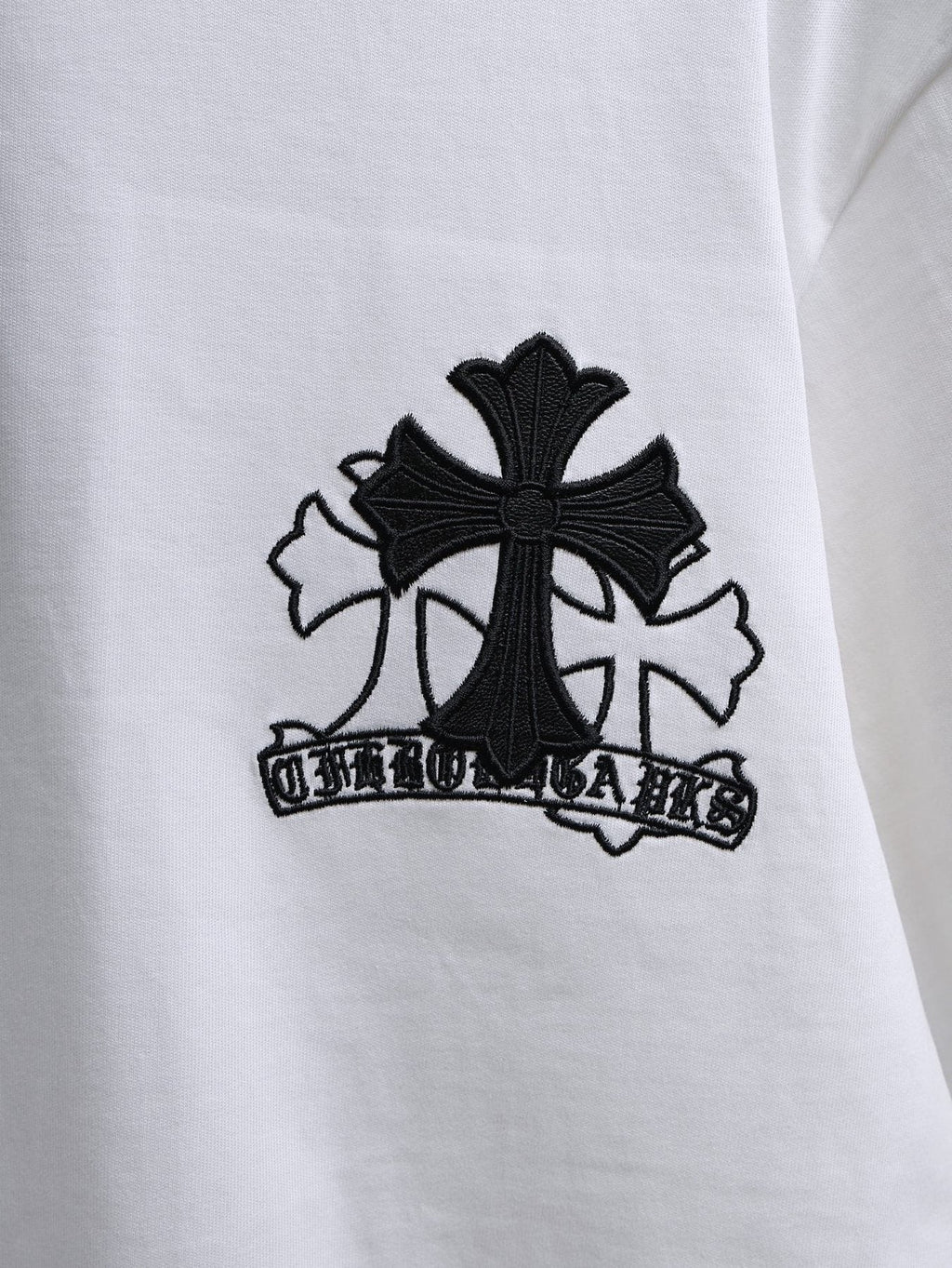 Chrome Hearts Cross & Floral Embroidered T-Shirt ¡ª detail
