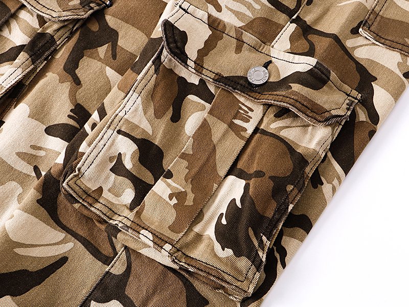 Purple Brand Tan Camo Cargo Pants ¡ª detail