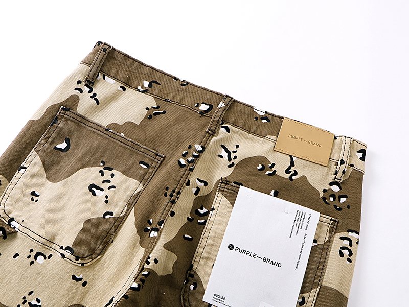 Purple Brand Tan Camo Five-Pocket Pants ¡ª detail