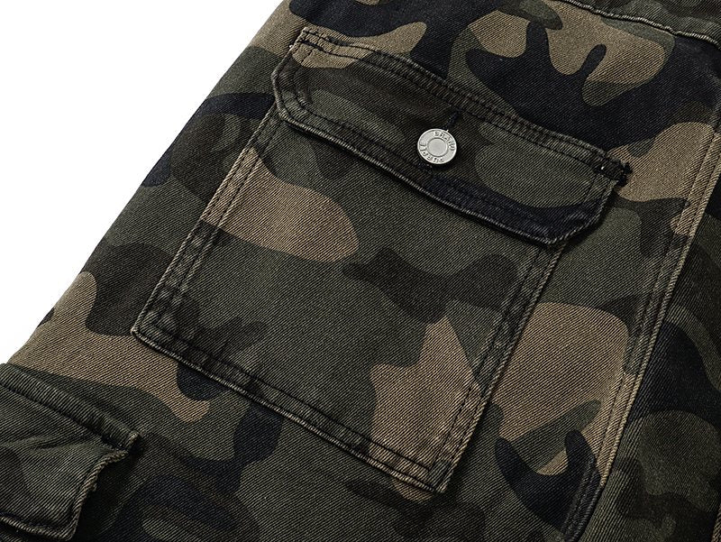 Purple Brand Green Camo Cargo Pants ¡ª detail