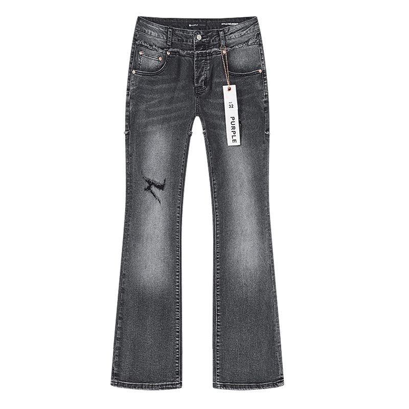 Purple Brand Washed Black Flare Jeans ¡ª hero