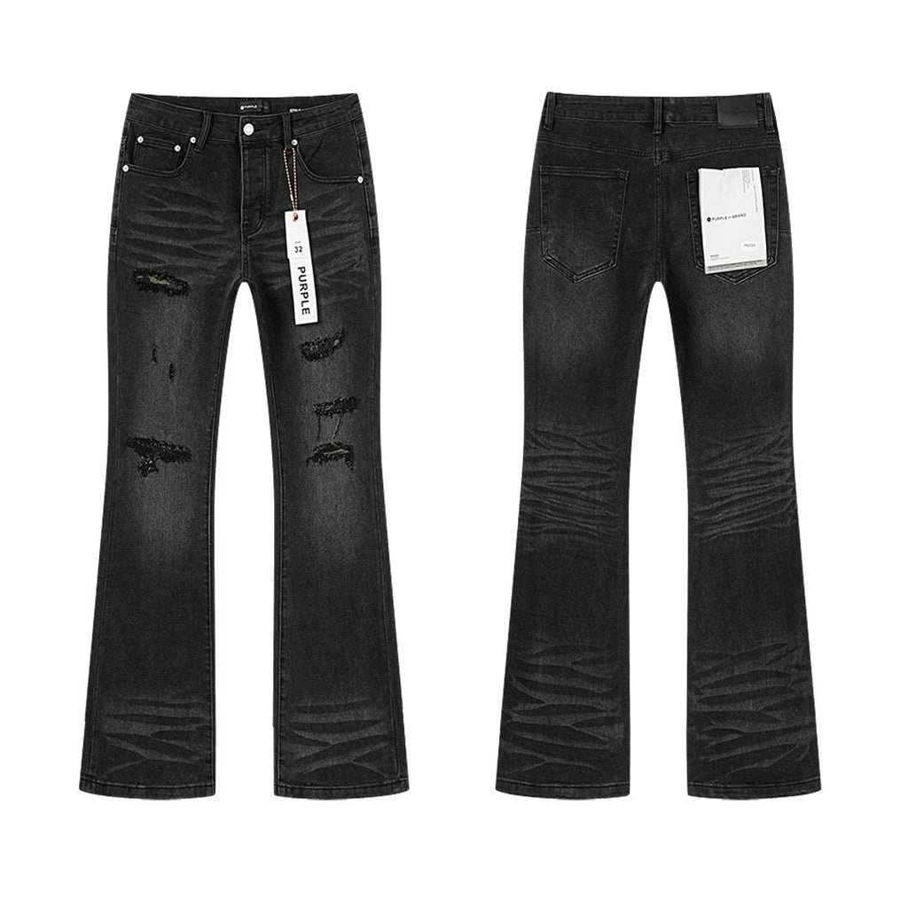 Purple Brand Distressed Washed Flare Jeans ¡ª hero