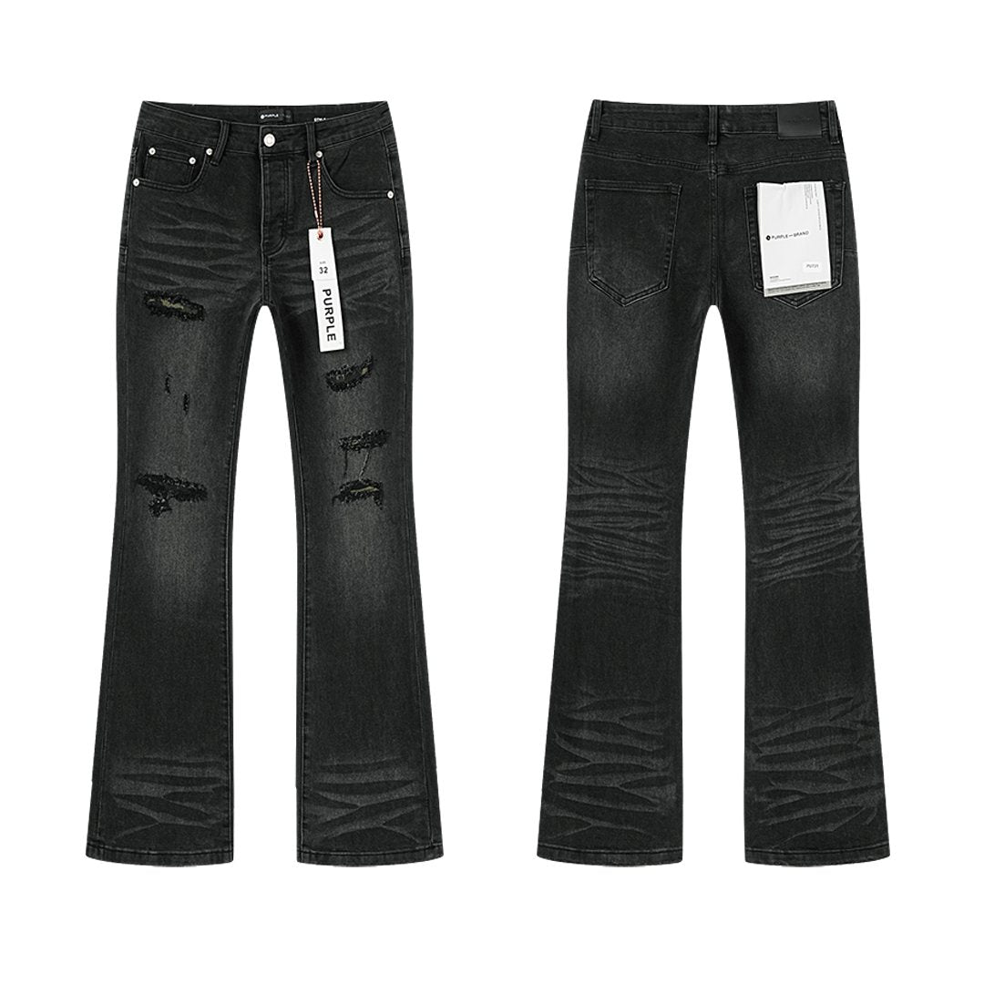 Purple Brand Distressed Washed Flare Jeans ¡ª hero
