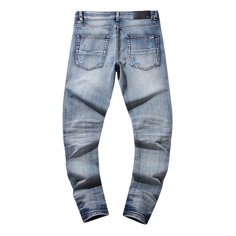Amiri Light Blue Distressed Denim Jeans ¡ª back