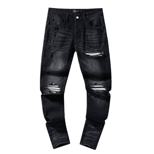 AMIRI Black Washed Distressed Jeans ¡ª hero