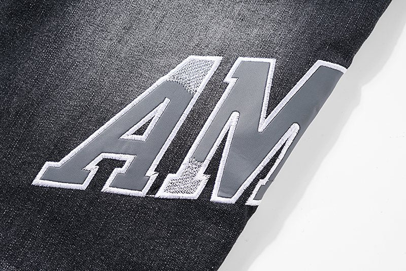 AMIRI Distressed Washed Black Graphic Jeans ¡ª detail