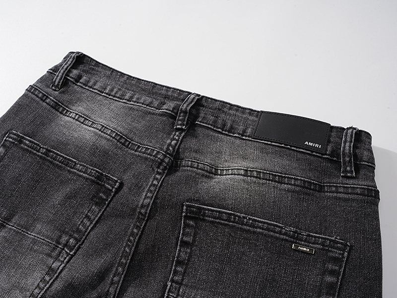 AMIRI Black Distressed Washed Jeans ¡ª detail