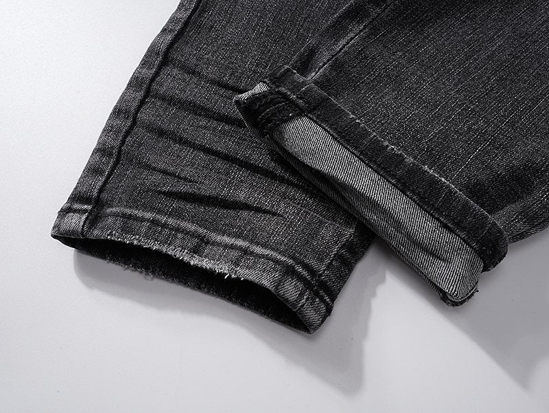 AMIRI Washed Black Embroidered Jeans ¡ª detail