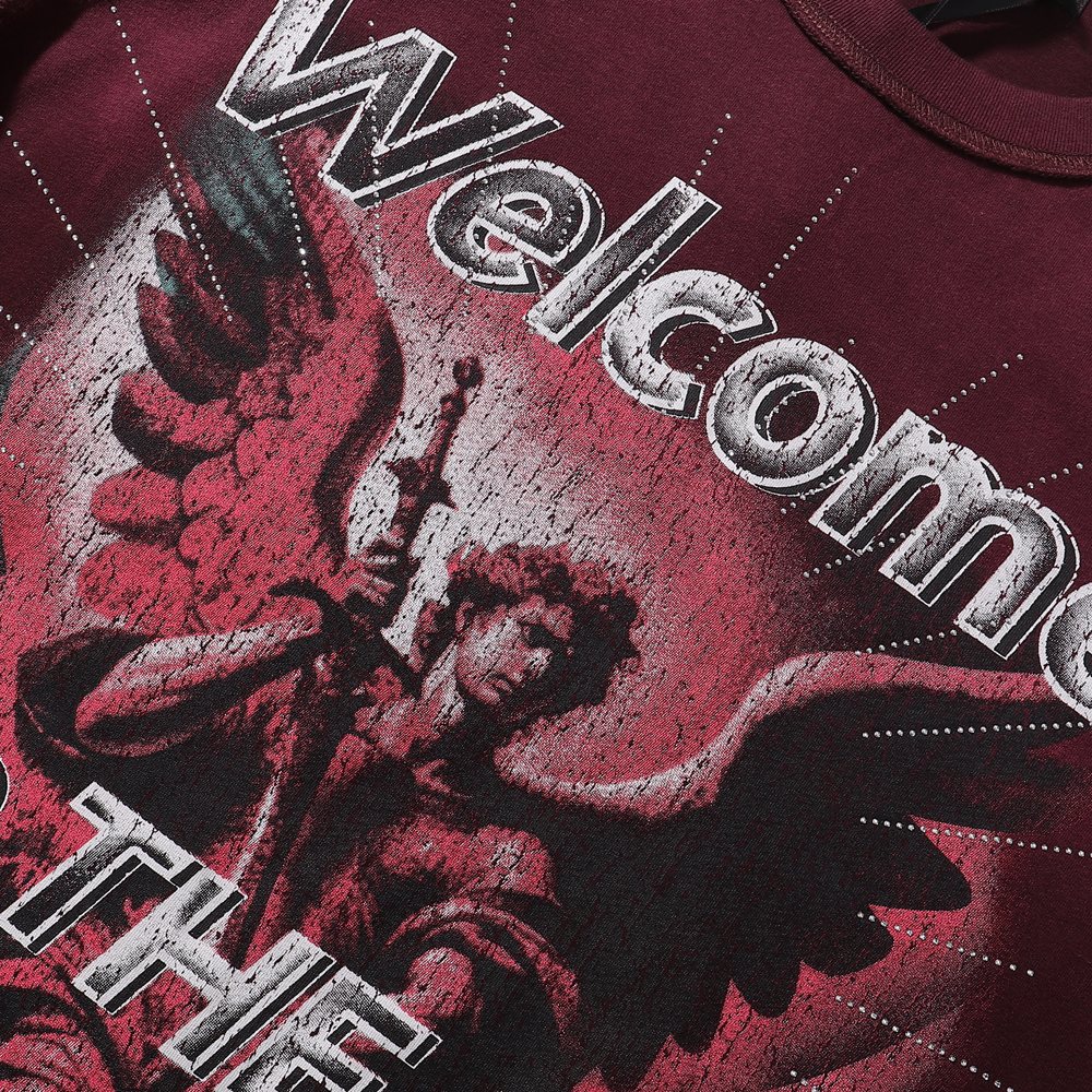 RARE PEACE Dark Warrior Angel Graphic Short-Sleeve T-Shirt ¡ª detail