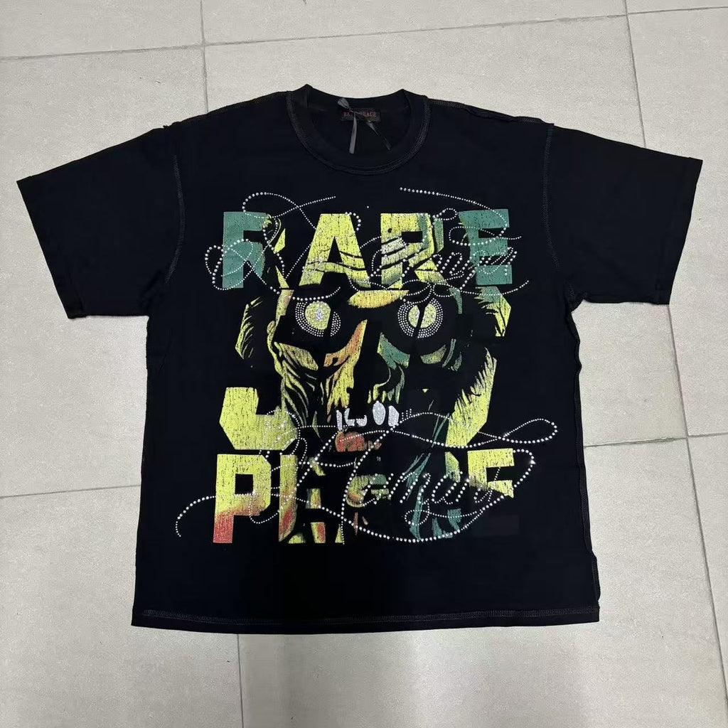 RARE PEACE Save Our Souls Skull Graphic T-Shirt ¡ª front