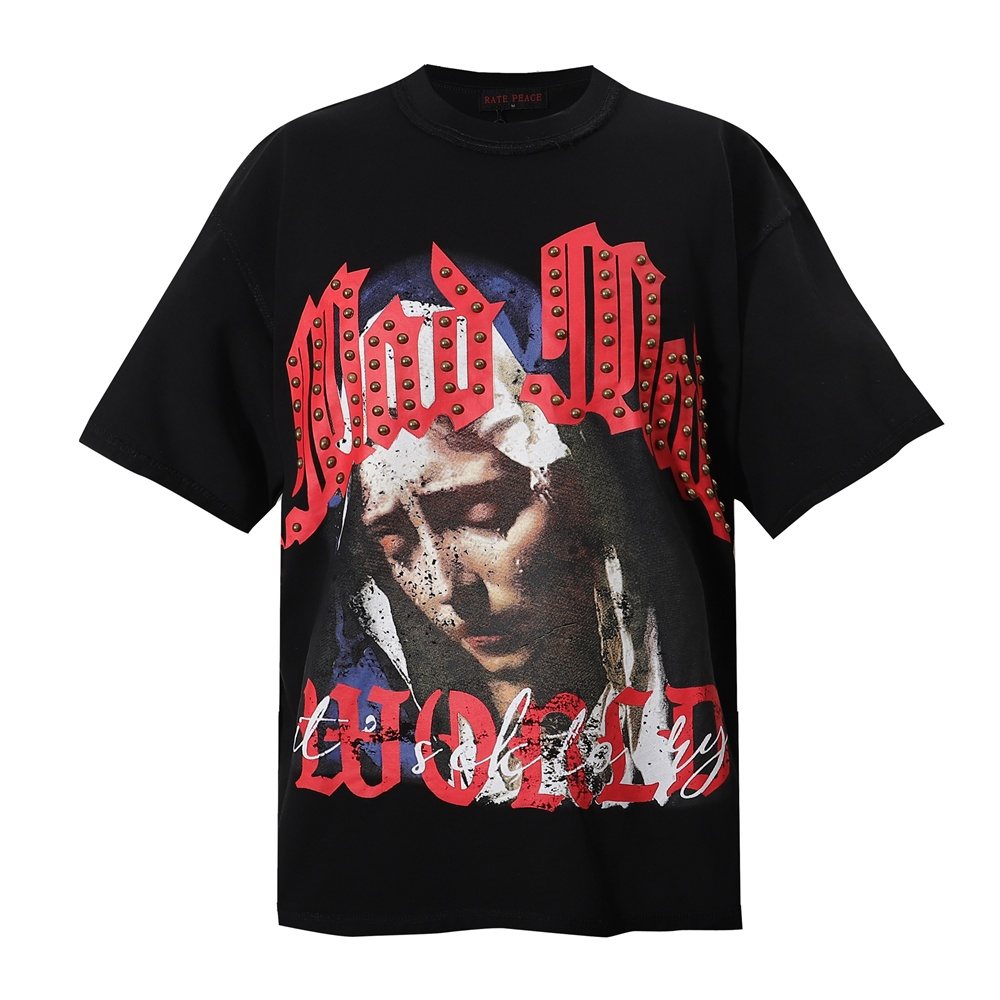 RARE PEACE Mad World Graphic Short-Sleeve T-Shirt ¡ª hero
