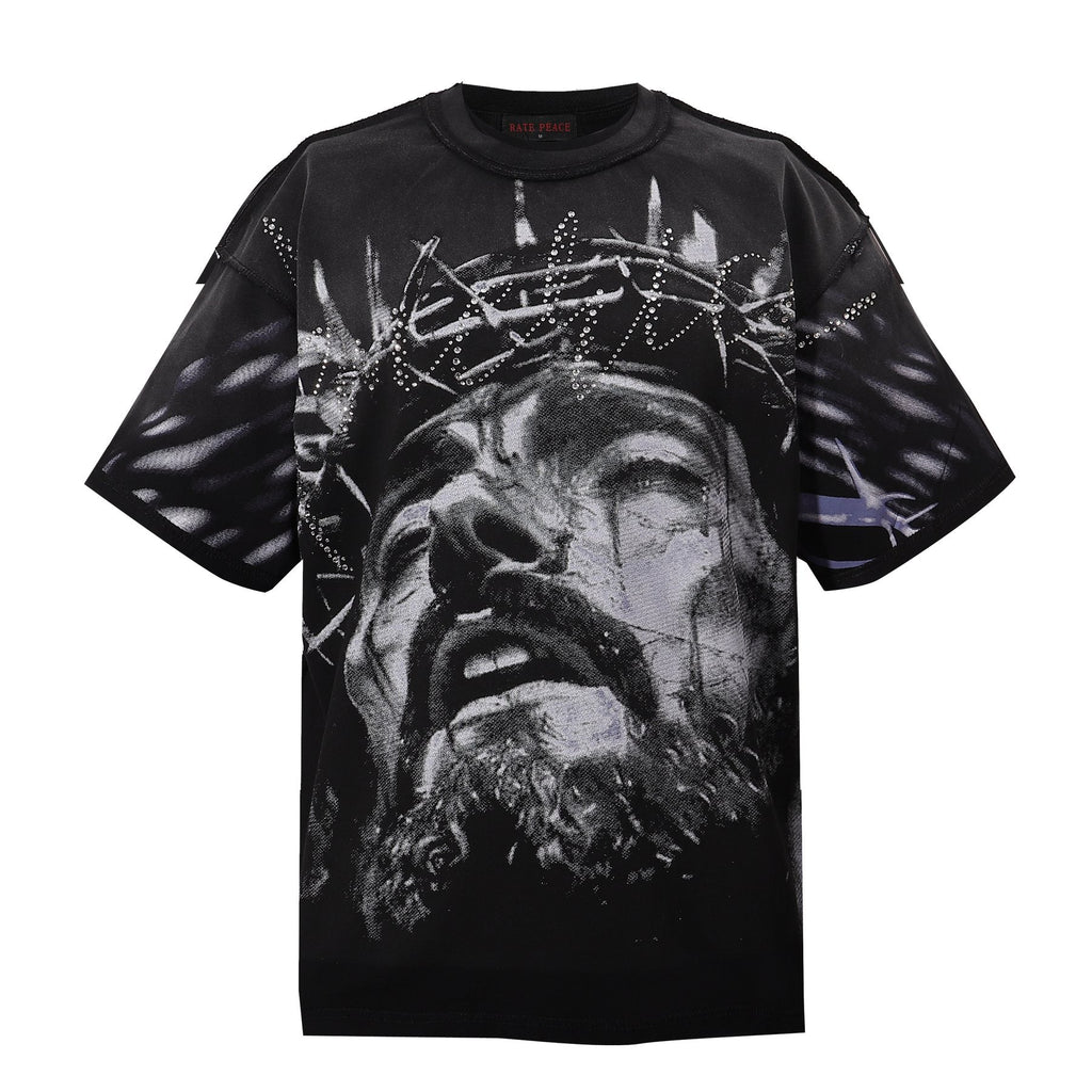 RARE PEACE America First Gothic Graphic T-Shirt ¡ª front