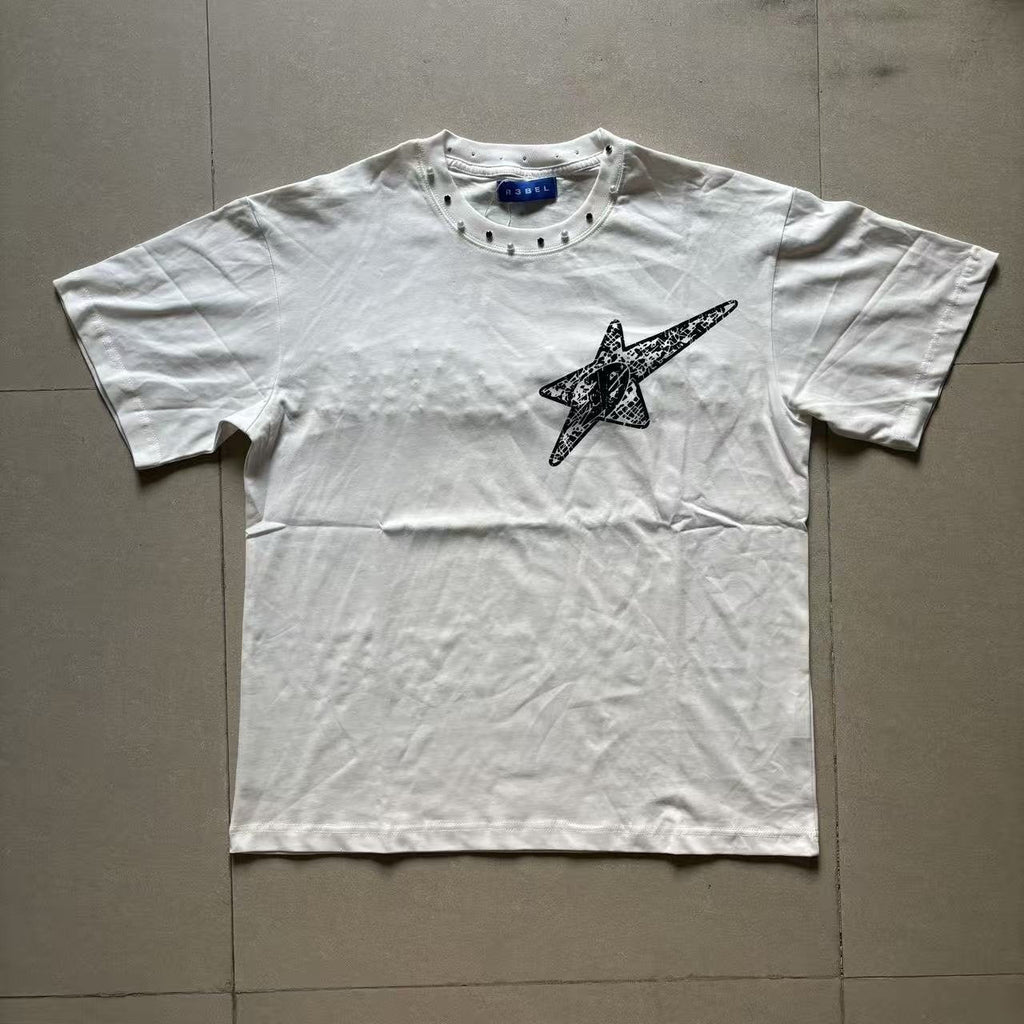 R3BEL 14 Saints Embellished Graphic T-Shirt ¡ª front