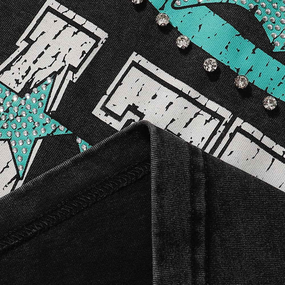 R3BEL Eternally Grateful Rhinestone Graphic T-Shirt ¡ª detail