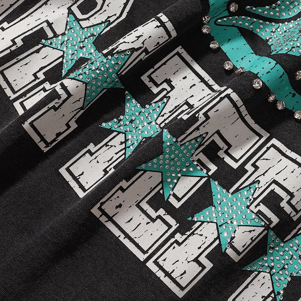R3BEL Eternally Grateful Rhinestone Graphic T-Shirt ¡ª detail