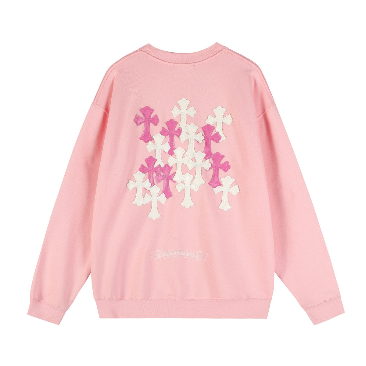 Chrome Hearts Pink Graphic Applique Crewneck Sweatshirt ¡ª back
