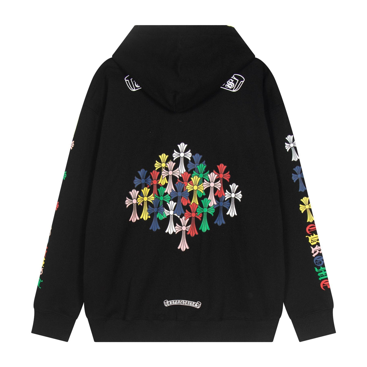 Chrome Hearts Multicolor Floral Cross Graphic Hoodie ¡ª back