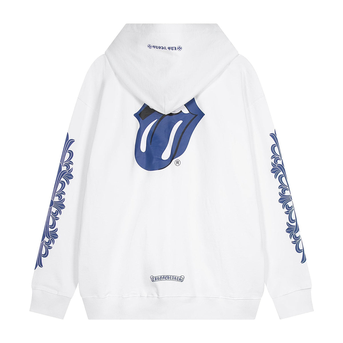 Chrome Hearts Blue Sleeve Graphic Zip Hoodie ¡ª back