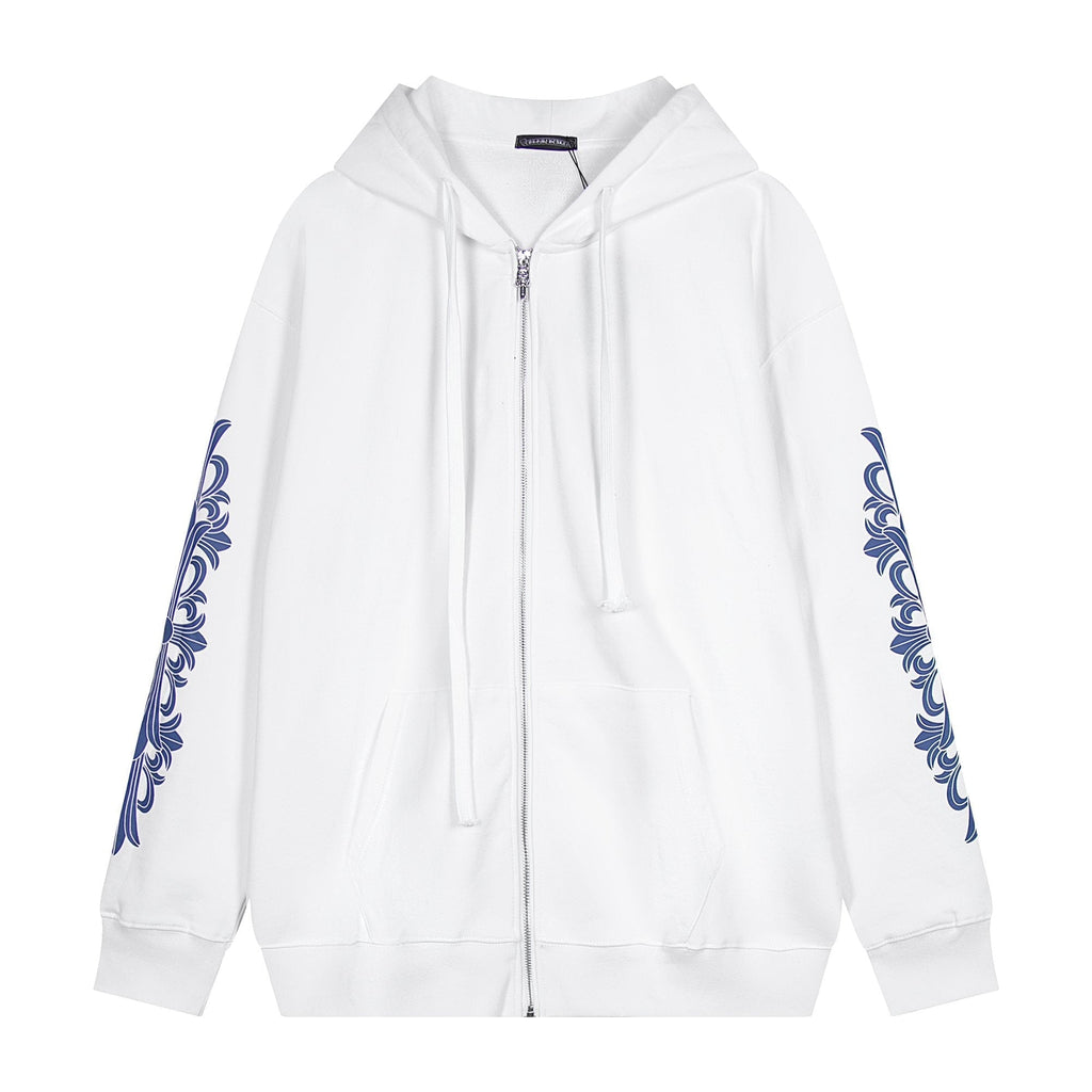 Chrome Hearts Blue Sleeve Graphic Zip Hoodie ¡ª hero