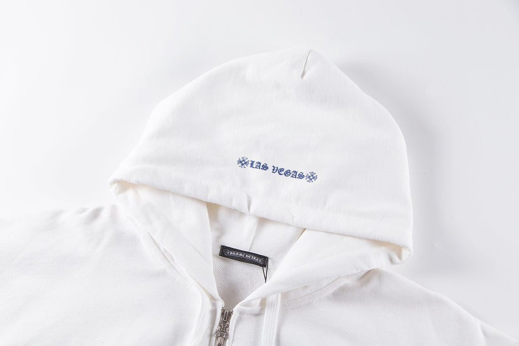 Chrome Hearts Blue Sleeve Graphic Zip Hoodie ¡ª detail