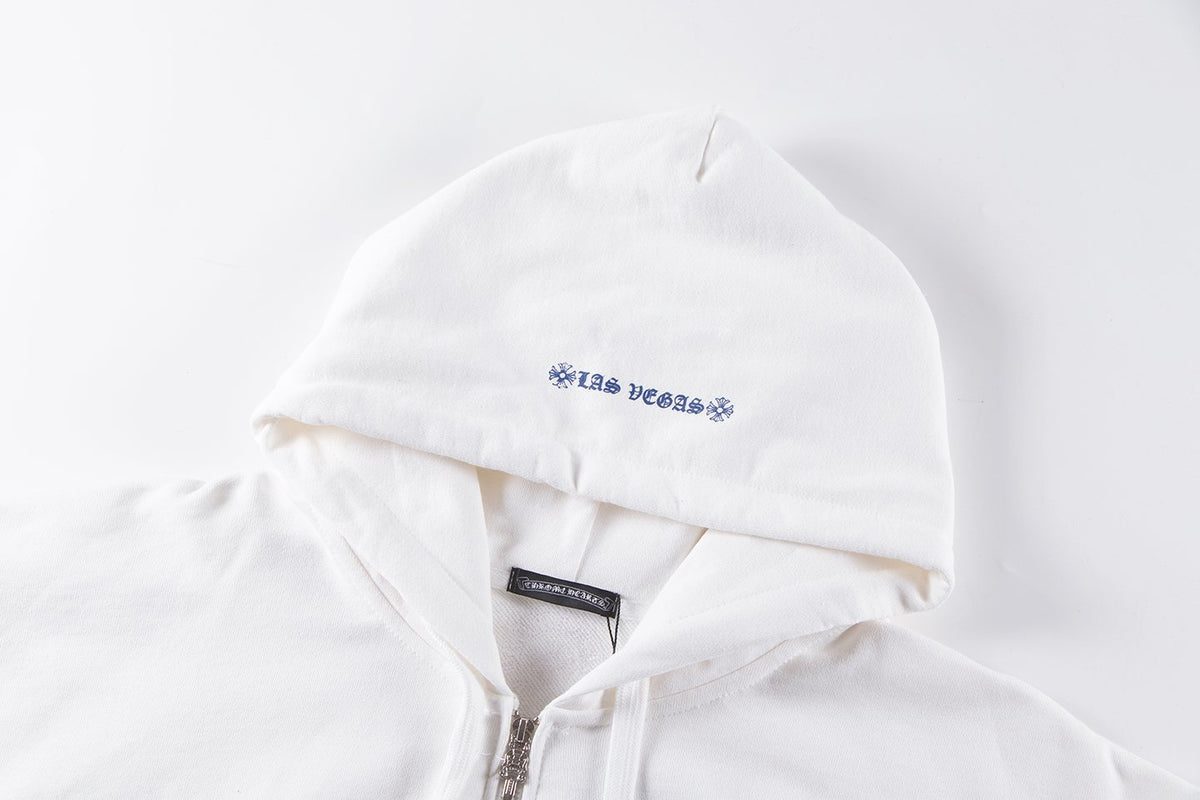 Chrome Hearts Blue Sleeve Graphic Zip Hoodie ¡ª detail