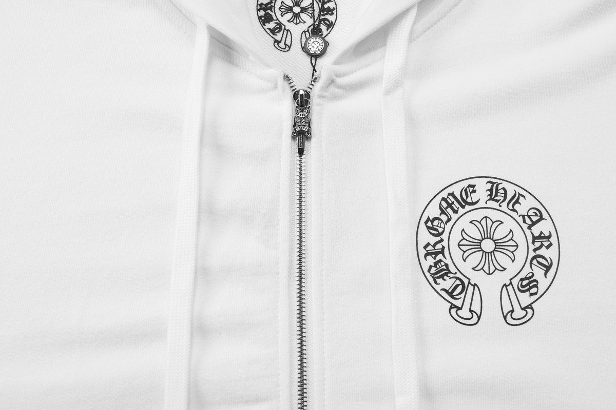 Chrome Hearts Horseshoe Graphic Zip Hoodie ¡ª detail