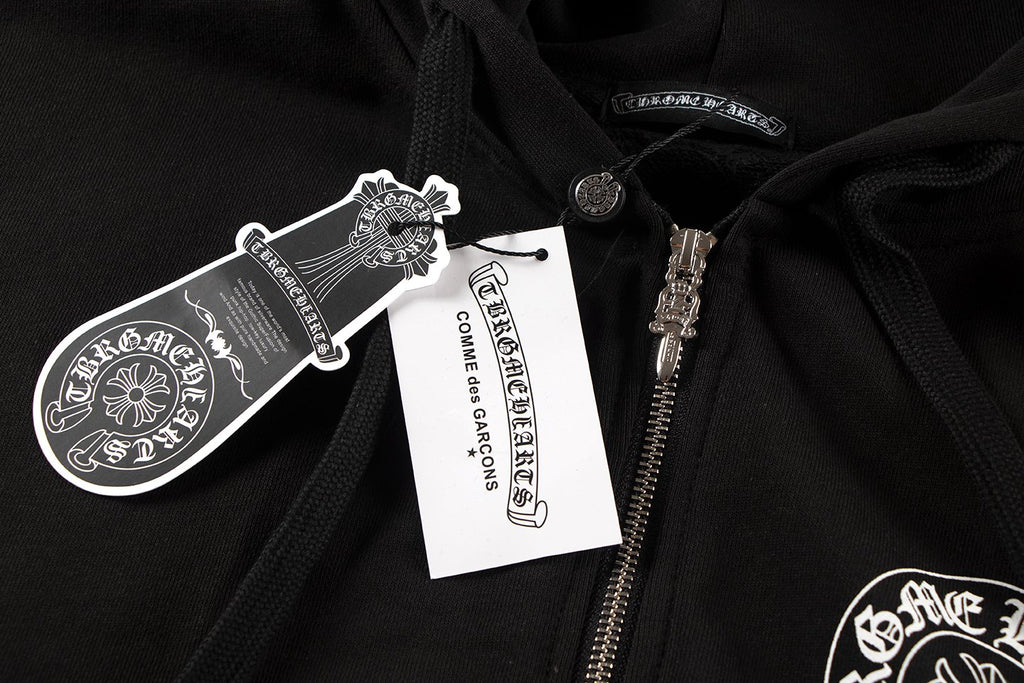 Chrome Hearts Rainbow Horseshoe Graphic Zip-Up Hoodie ¡ª hang_tag