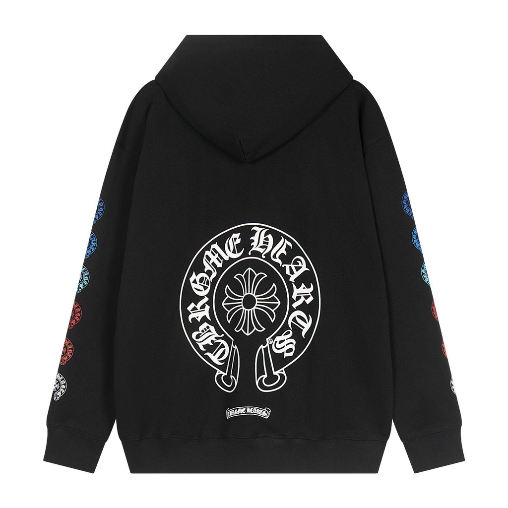 Chrome Hearts Rainbow Horseshoe Graphic Zip-Up Hoodie ¡ª back