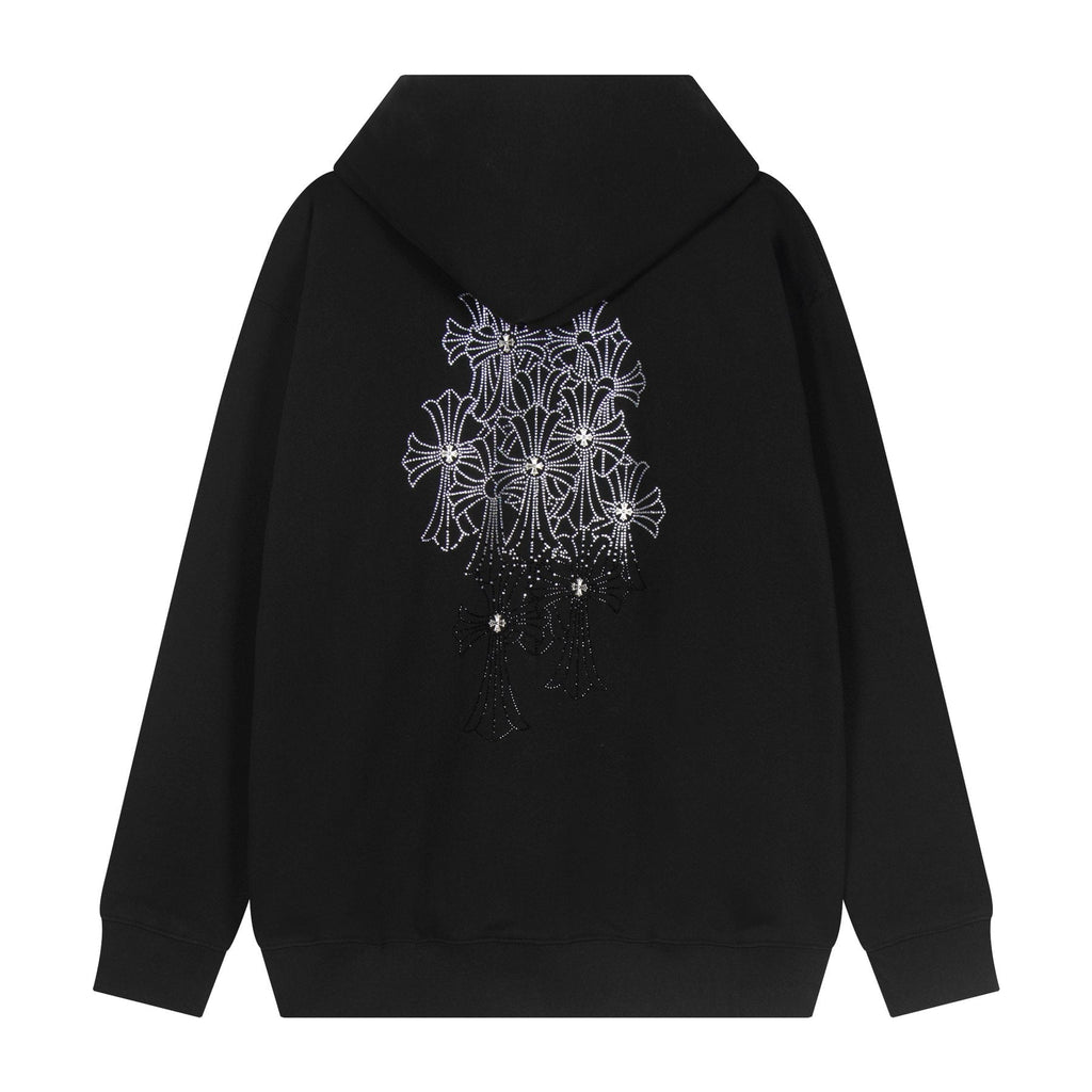Chrome Hearts Floral Cross Graphic Full-Zip Hoodie ¡ª back