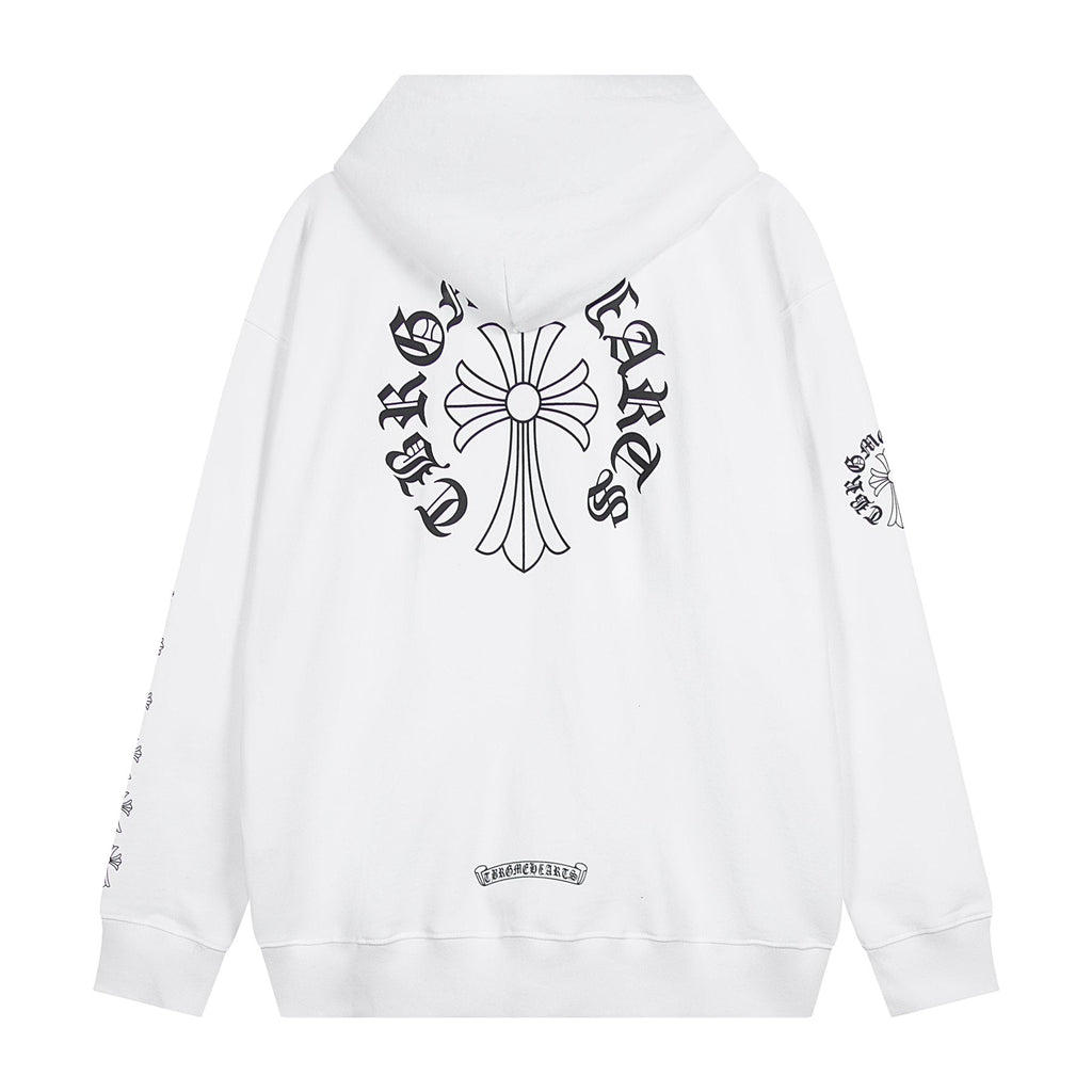 Chrome Hearts Horseshoe Cross Sanskrit Zip Hoodie ¡ª back