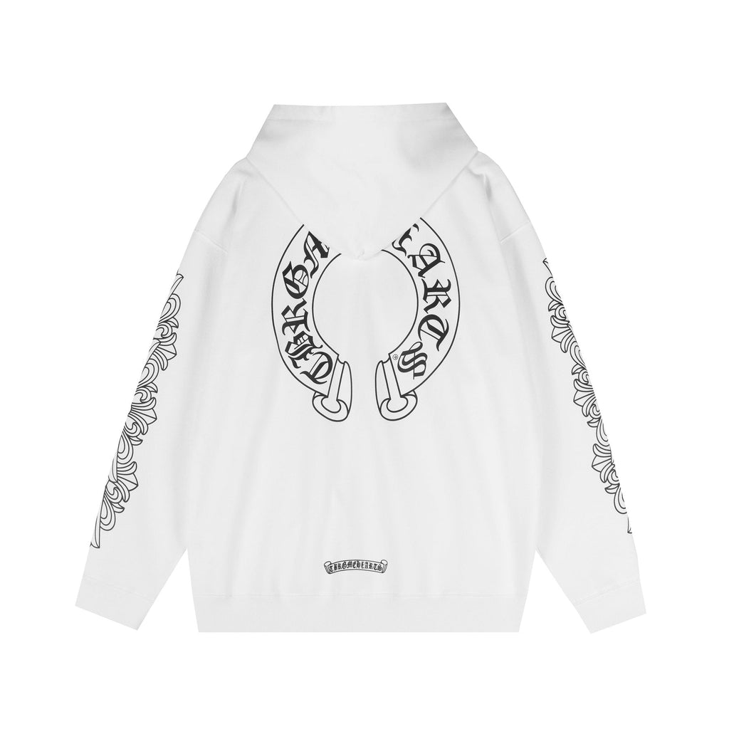 Chrome Hearts Horseshoe Graphic Zip Hoodie ¡ª back