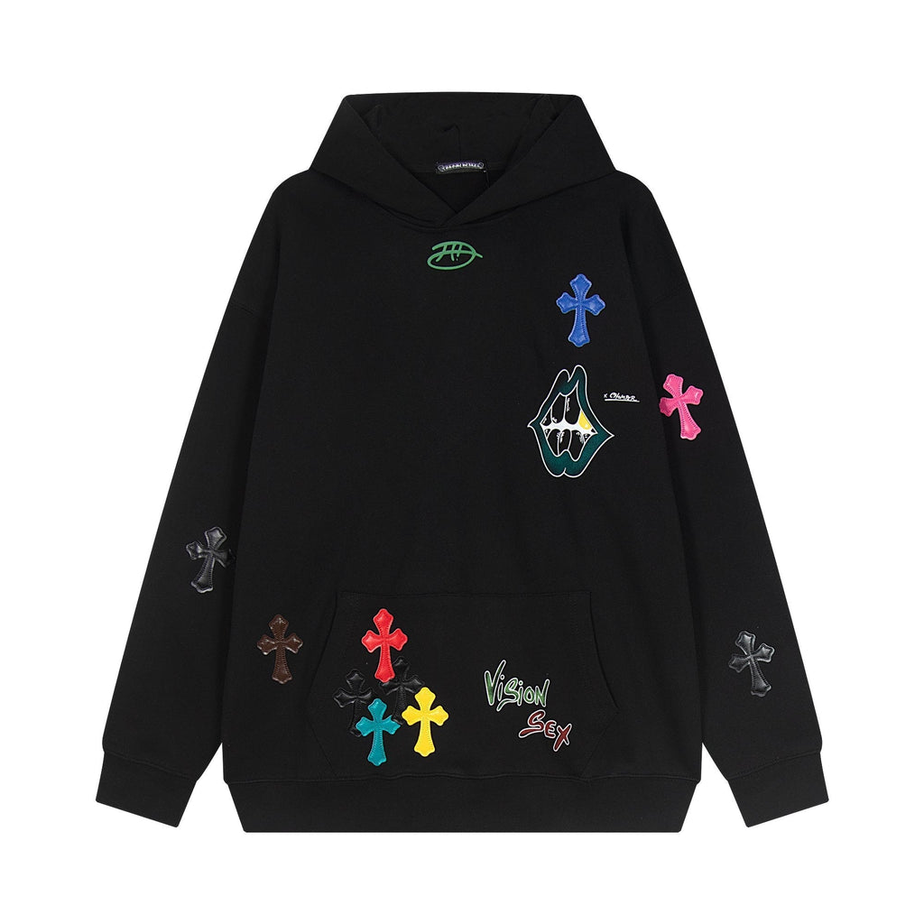 Chrome Hearts Cross Graphic Pullover Hoodie - Black ¡ª hero