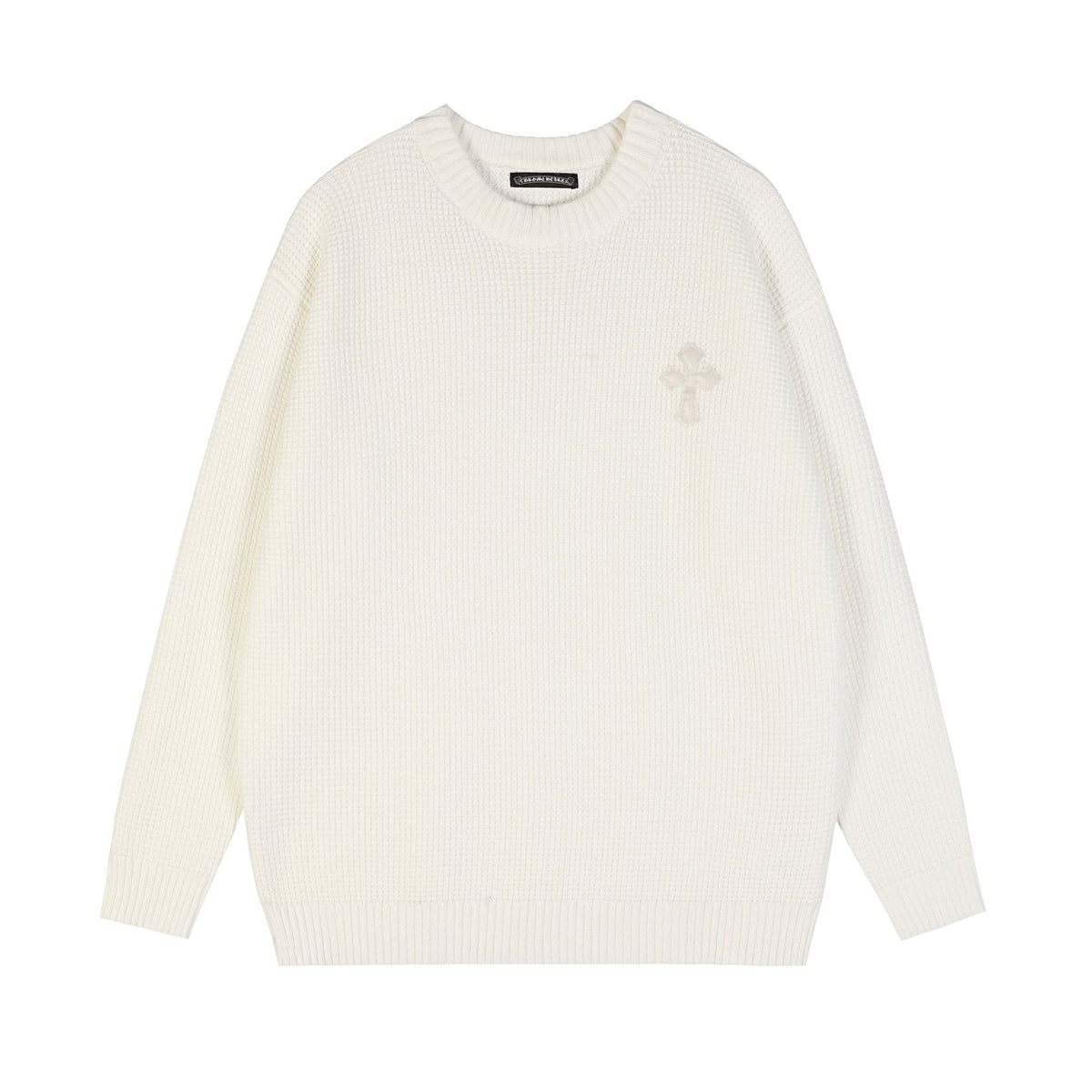 Chrome Hearts Slogan Patch Waffle Knit Crewneck Sweater ¡ª hero
