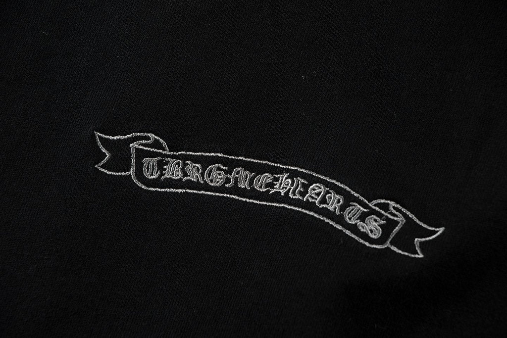 Chrome Hearts Rhinestone Horseshoe Applique Crewneck Sweatshirt ¡ª detail