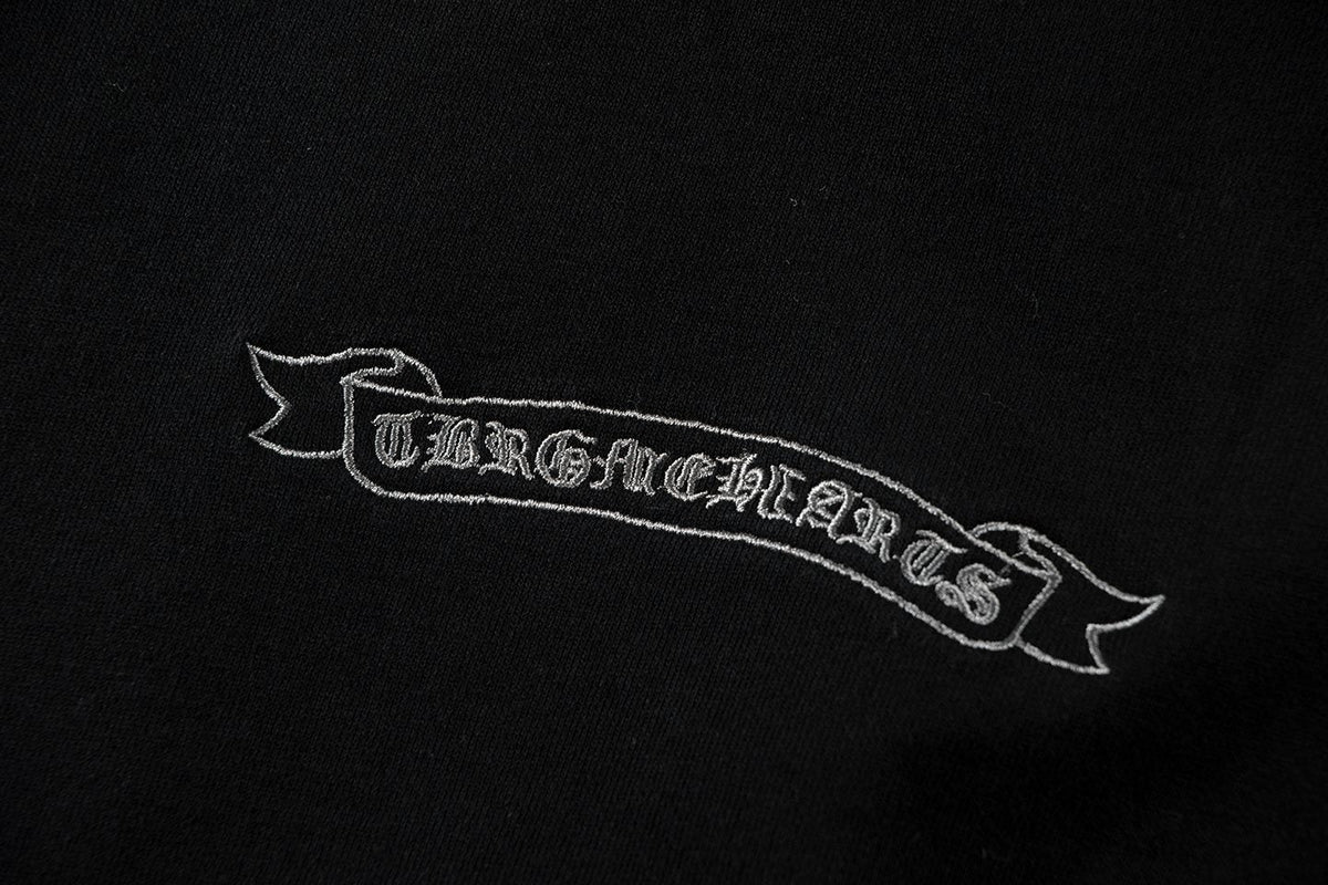 Chrome Hearts Rhinestone Horseshoe Applique Crewneck Sweatshirt ¡ª detail