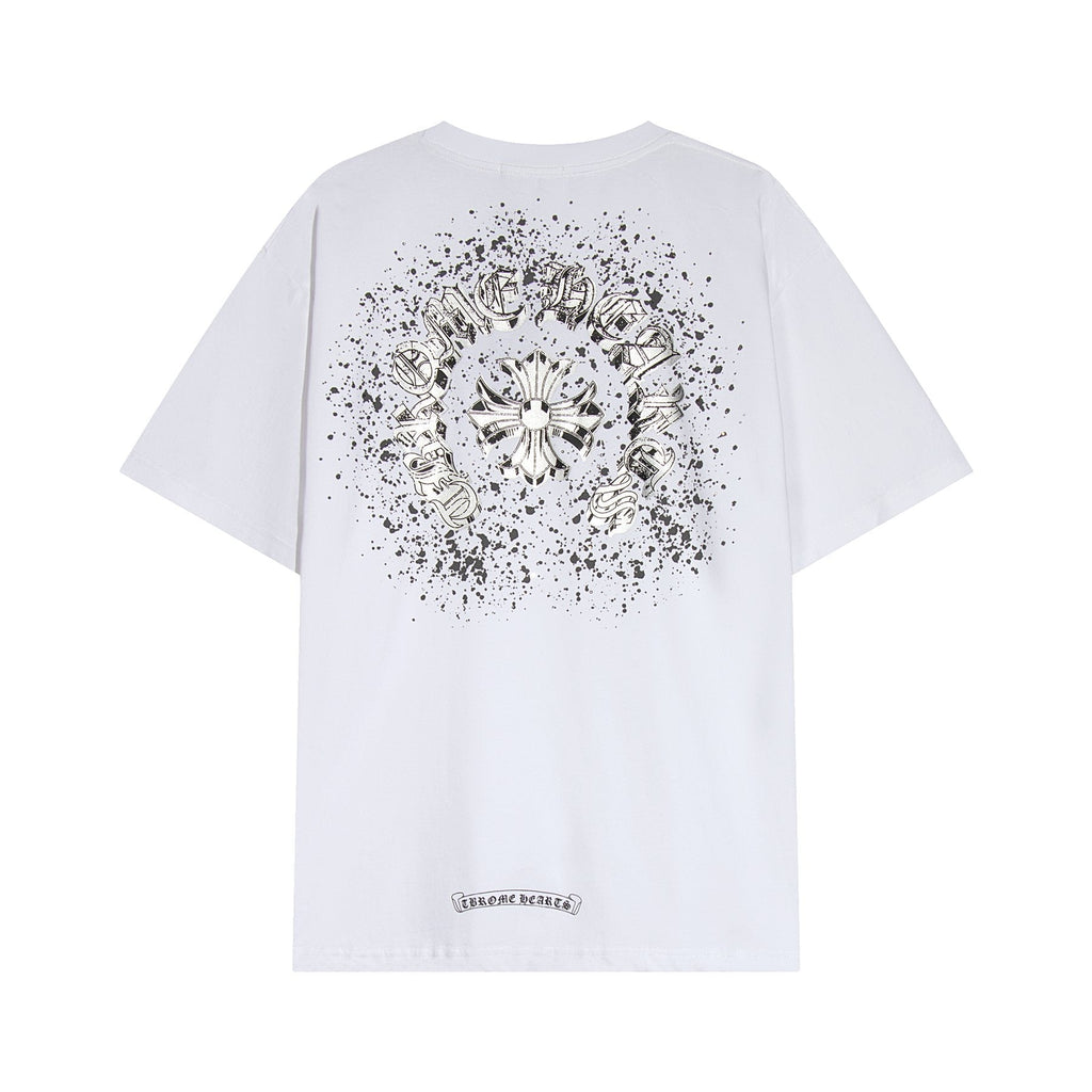 Chrome Hearts Splatter Rhinestone Graphic T-Shirt ¡ª back