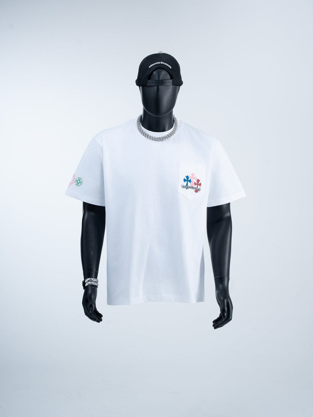 Chrome Hearts Sanskrit Rainbow Cross Graphic T-Shirt ¡ª front