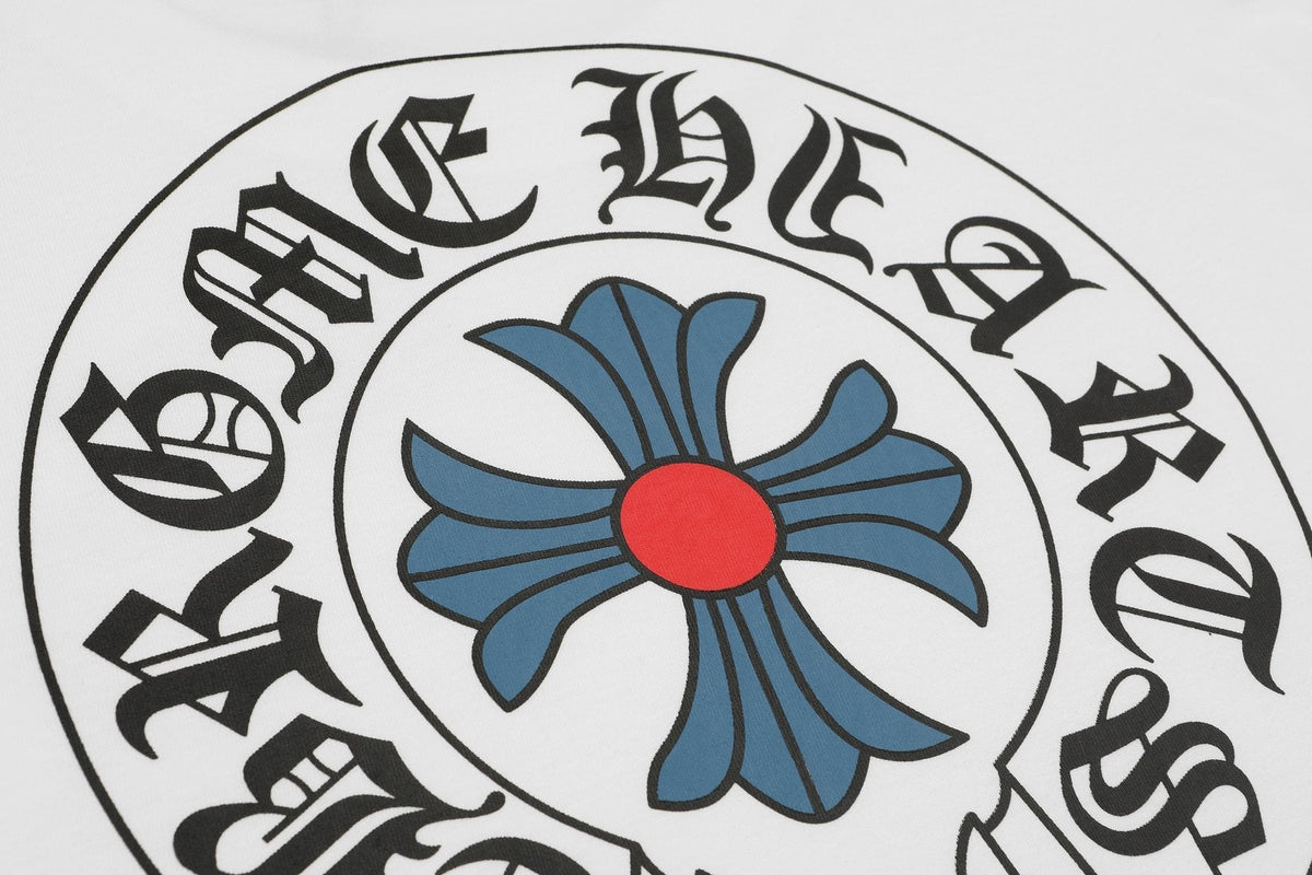 Chrome Hearts Rainbow Floral Cross Graphic T-Shirt ¡ª detail