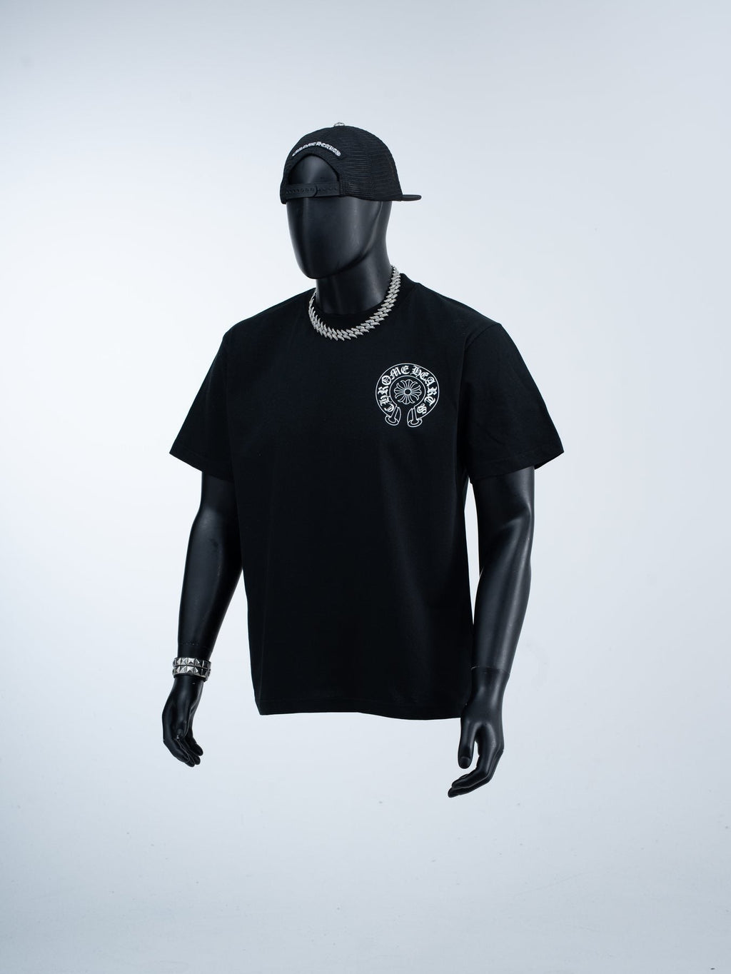 Chrome Hearts Horseshoe Floral Graphic T-Shirt ¡ª front