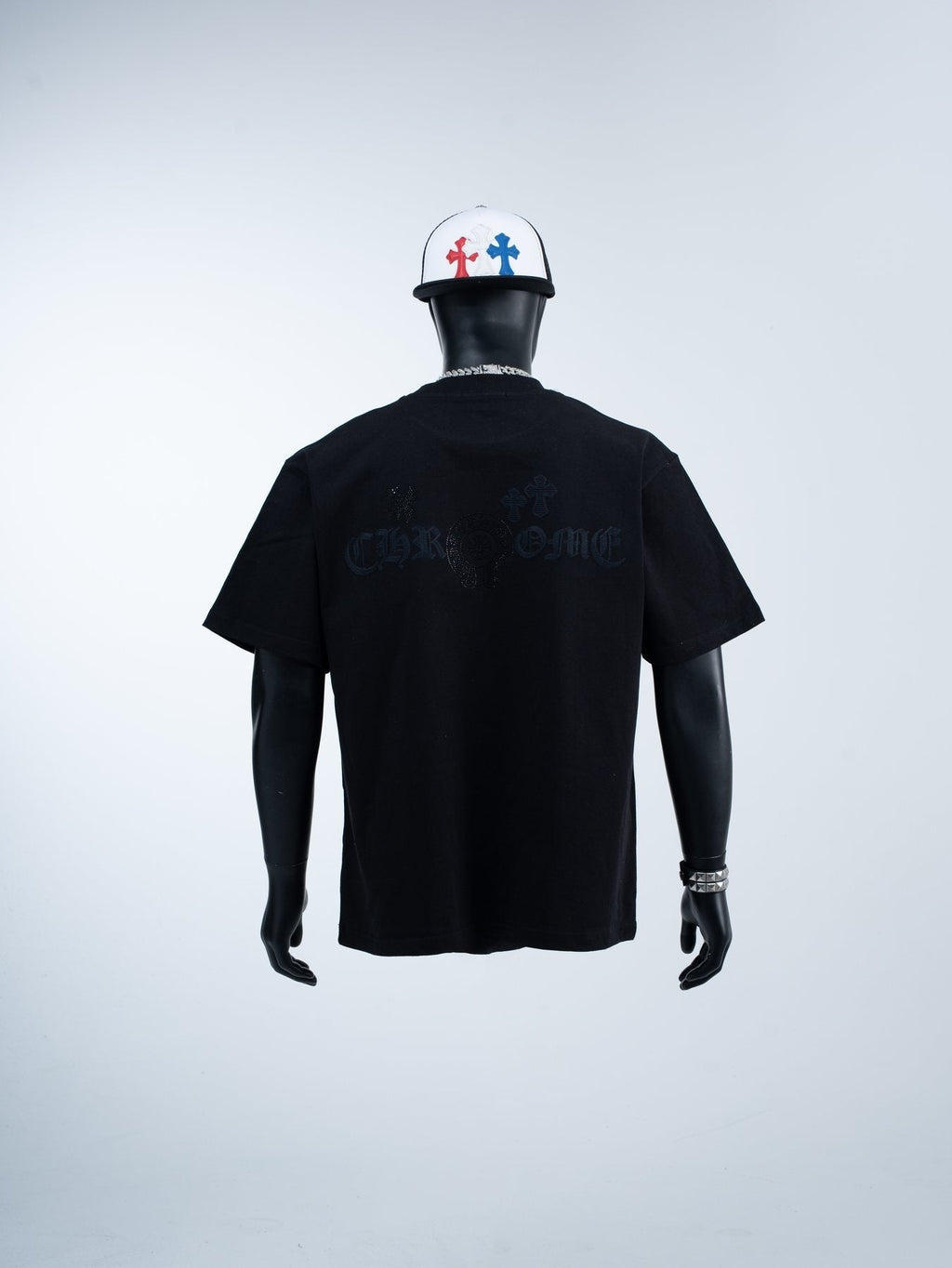 Chrome Hearts Rhinestone Slogan Graphic T-Shirt ¡ª back